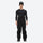 Insulated bib snow pants for men - black bib pants, on-model front view, for cold-weather winter sports