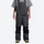Unisex waterproof 3L bib snow pants - gray bib snow pants with gray tee, front cropped view, for cold-weather winter sports