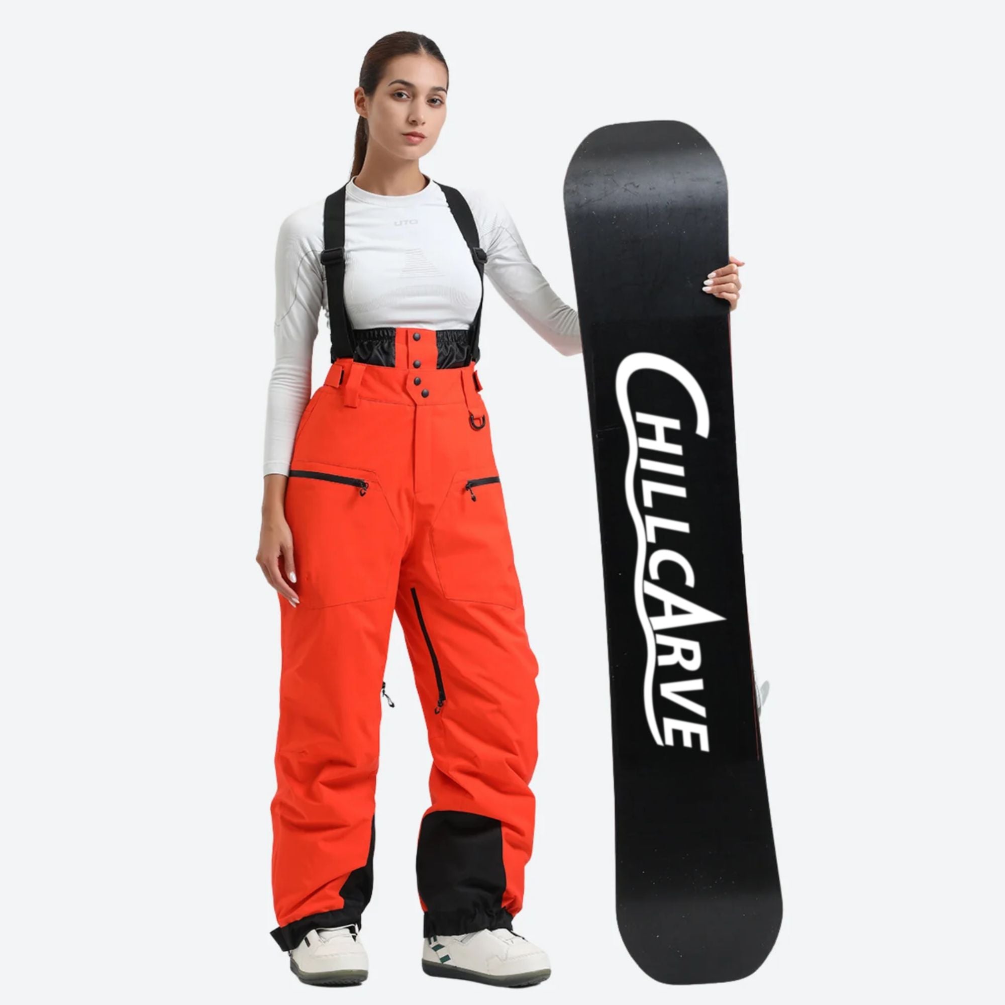 Fjord Women's Snow Pants with Suspenders - 3L 20K Waterproof