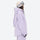 Women's waterproof 2L snow jacket and bib pants series - lavender jacket, on-model side view, for skiing and snowboarding