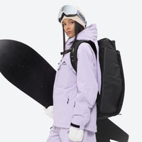 
                  
                    Women's 2-layer snowboard jacket and bibs - lavender jacket, for skiing and snowboarding
                  
                