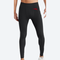 
                  
                    Men's breathable pure merino wool base layer bottom - black merino wool thermal pants on men, for layering in cold weather
                  
                