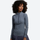 Women's breathable pure merino wool long-sleeve - gray merino wool half-zip top on women, for hiking and trail walking