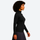 Women's 100% merino wool half-zip base layer top - black merino wool half-zip top on women, for hiking and trail walking