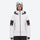 Women's waterproof 3L snow jacket and bib pants - white jacket, on-model front view, for resort and backcountry days