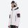 Women's breathable striped ski jacket with bibs - white jacket, for powder and piste riding