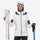 Women's 3-layer snowboard jacket and bib pants - white jacket, for cold-weather winter sports
