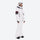 Women's 3-layer snowboard jacket and bib pants - white jacket with white pants, for powder and piste riding
