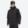 Unisex snowboard jacket and bibs set - black, on-model front with goggles on head, for skiing and snowboarding
