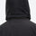 Breathable 2-layer ski jacket with suspender bibs - black, back hood close-up detail, for skiing and snowboarding