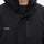 Unisex snowboard jacket and bibs set - black, collar interior close-up detail, for resort and backcountry days
