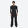 Unisex snowboard jacket and bibs set - black bib pants, on-model front view, for powder and piste riding