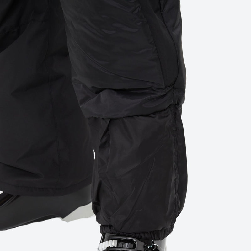 Breathable 2-layer ski jacket with suspender bibs - black bib pants, for skiing and snowboarding