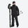 Unisex waterproof 2L snow jacket and bib pants series - black, 2-layer waterproof breathable shell
