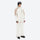 Unisex snowboard jacket and bibs set - white and tan colorblock jacket with white pants, for powder and piste riding