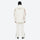 Unisex snowboard jacket and bibs set - white and tan colorblock jacket with white pants, for resort and backcountry days