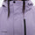 Women's waterproof 2L ski jacket and bib pants - lavender, collar zip close-up detail, for skiing and snowboarding