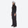 Women's breathable ski jacket with suspender pants - black snow pants, on-model side view, for skiing and snowboarding