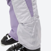 
                  
                    Women's 2-layer snowboard jacket and bibs set - lavender snow pants, for cold-weather winter sports
                  
                