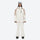 Women's 2-layer snowboard jacket and bibs set - white and tan colorblock jacket with white pants, for snowy mountain travel