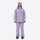 Women's waterproof 2L ski jacket and bib pants - lavender jacket with lavender pants, for snowy mountain travel