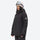 Women's 2-layer snowboard jacket and bibs set - black, on-model hood side view, for cold-weather winter sports