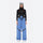 Women's breathable ski jacket with iridescent straps - ice blue snow pants with black top, for cold-weather winter sports