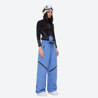 
                  
                    Women's snowboard jacket and wide-leg pants - ice blue snow pants with black top, for skiing and snowboarding
                  
                