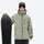 Breathable 3-layer suspender bibs with reflective trim - sage green jacket with black bib pants, for resort and street wear