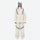 Women's snowboard jacket and wide-leg pants - cream jacket with cream pants, for powder days and winter commute