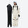 Breathable ski jacket and snow pants combo - cream, on-model front holding snowboard, for resort and backcountry days