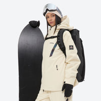 
                  
                    Women's snowboard jacket and wide-leg pants - cream jacket, for resort and street wear
                  
                