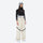 Women's snowboard jacket and wide-leg pants - cream snow pants with black top, for cold-weather winter sports