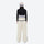 Colorblock snowboard jacket and pants set - women's cream pants with black base layer, underarm vents dump heat
