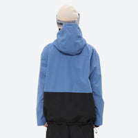 
                  
                    Breathable ski jacket and snow pants combo - blue and black colorblock, for resort and backcountry days
                  
                
