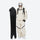 Waterproof snow jacket and pants set - cream, on-model front with snowboard and backpack, for skiing and snowboarding