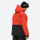 Colorblock ski jacket and pants set - orange-red and black colorblock, for all-mountain and backcountry days