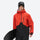 Men's breathable ski jacket and pants combo - orange and black colorblock, for cold-weather winter sports
