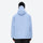 Men's breathable ski jacket and pants combo - sky blue, on-model back hood view, for resort and backcountry days