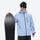 Breathable 2L snowboard jacket and pants - sky blue and black colorblock, for all-mountain and backcountry days