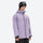 Men's colorblock snowboard jacket and pants - lavender, on-model three-quarter front view, for resort and backcountry days