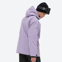 
                  
                    Breathable 2L snowboard jacket and pants - lavender and black colorblock, for skiing and snowboarding
                  
                