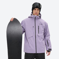 
                  
                    Men's waterproof 2L snow jacket and pants set - lavender, for cold-weather winter sports
                  
                