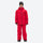 Men's waterproof 2L snow jacket and pants set - red, on-model front view, for powder and piste riding