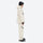 Men's waterproof 2L snow jacket and pants set - cream, on-model side view, for resort and backcountry days