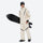 Men's breathable ski jacket and pants combo - cream, for cold-weather winter sports