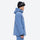 Men's breathable ski jacket and pants combo - blue, on-model hood side view, for powder and piste riding