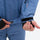 Men's breathable ski jacket with reflective trim - blue, cuff strap close-up with hand, for resort and street wear