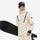 Men's waterproof 2L snow jacket and pants series - cream, for cold-weather winter sports