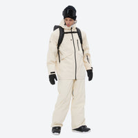 
                  
                    Men's breathable ski jacket and pants combo - cream, for resort and backcountry days
                  
                